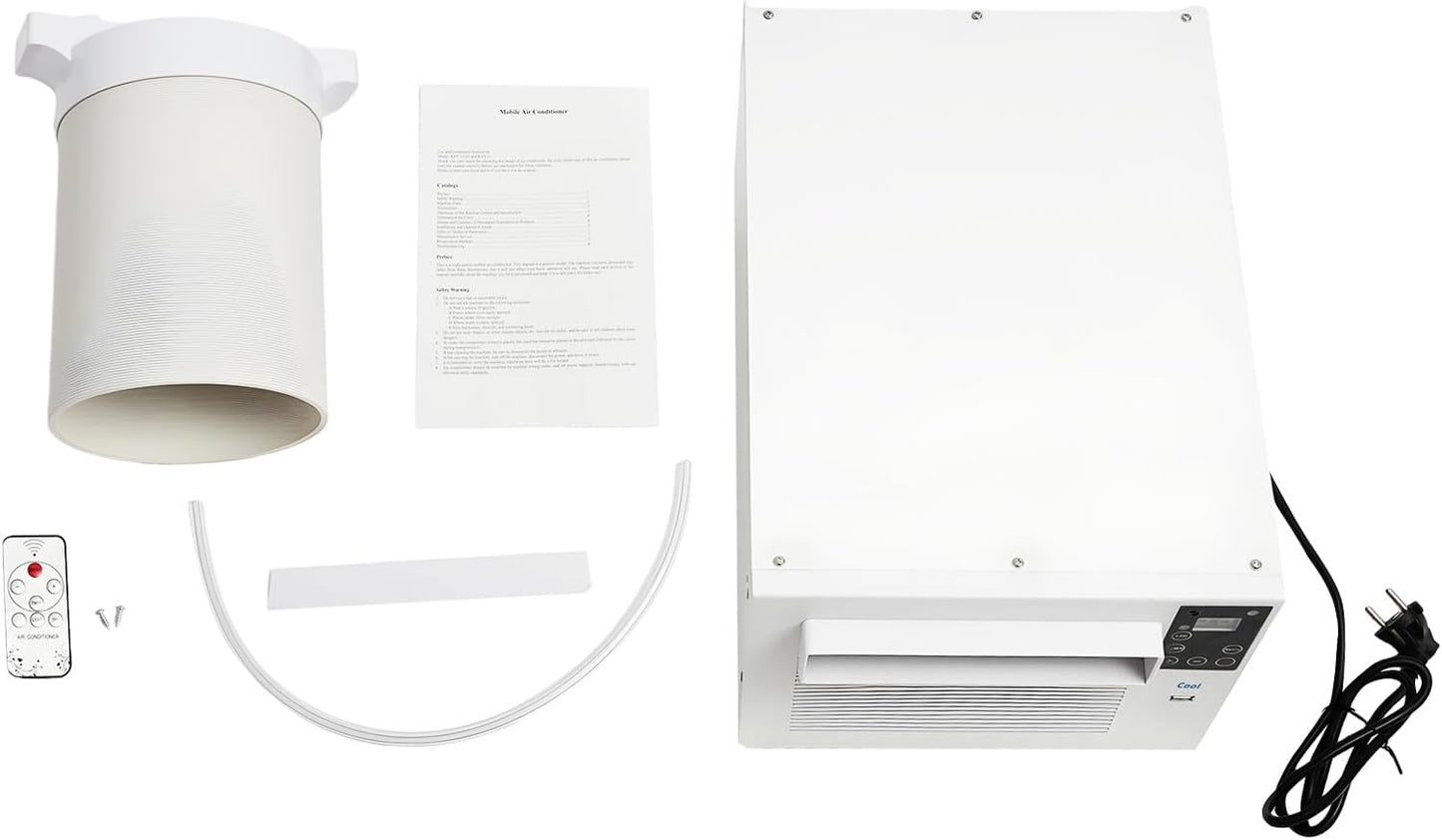 Refroidisseur Mobile, 280 W, Climatiseur Avec Tuyau D'évacuation, Climatiseur Compact Mobile Avec Fonction Minuterie, Pour Maison, Chambre, Bureau, 41,5 X 28,3 X 20,5 Cm
