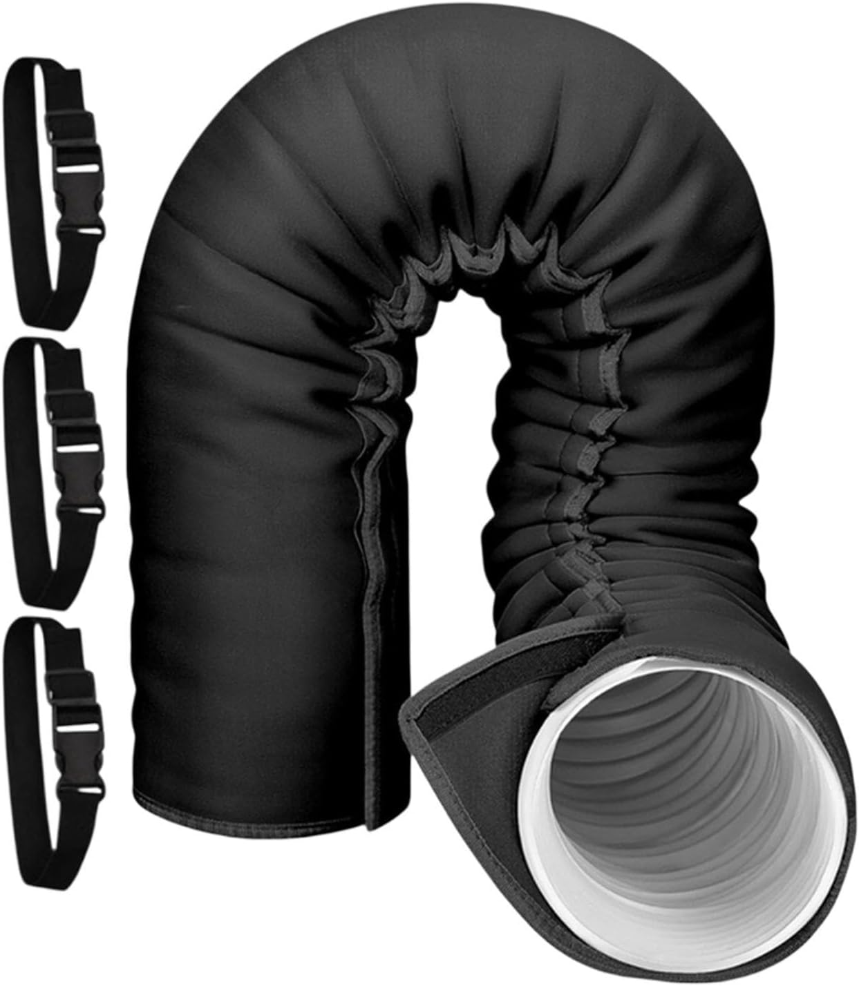 Portable AC Hose Insulation Sleeve, Insulated Cover With Adjustable Straps | AC Pipe Insulation For Winter Outdoor Indoor Casement Garage RV Room Wall Window House Apartment Energy Saving Duct