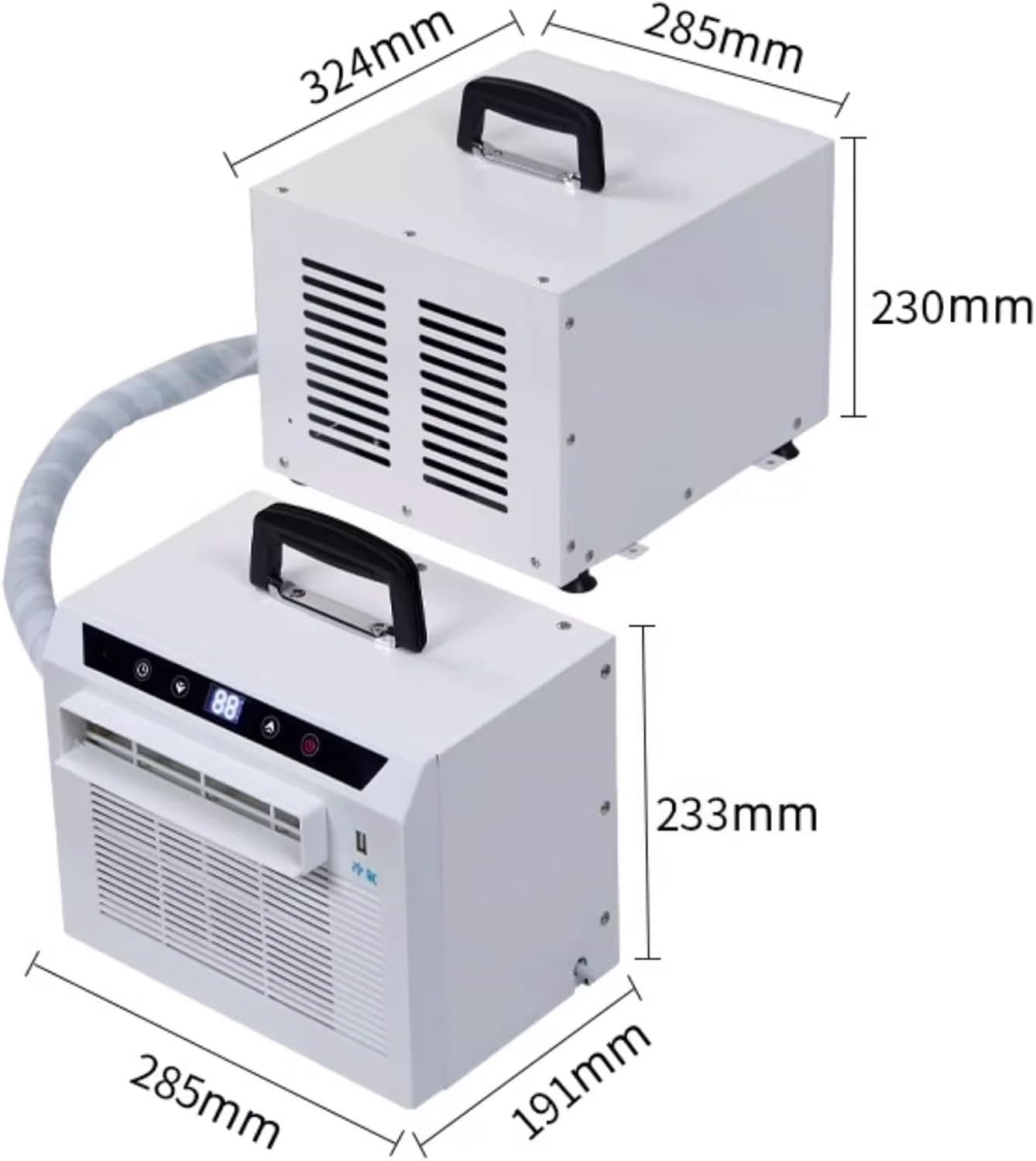 3000 BTU Split AC Pour VR, Refroidisseur De Chambre Compact Avec Contrôle Tactile, Minuterie 12H, Filtre Lavable Et Poignée Portable Pour Le Camping à Domicile