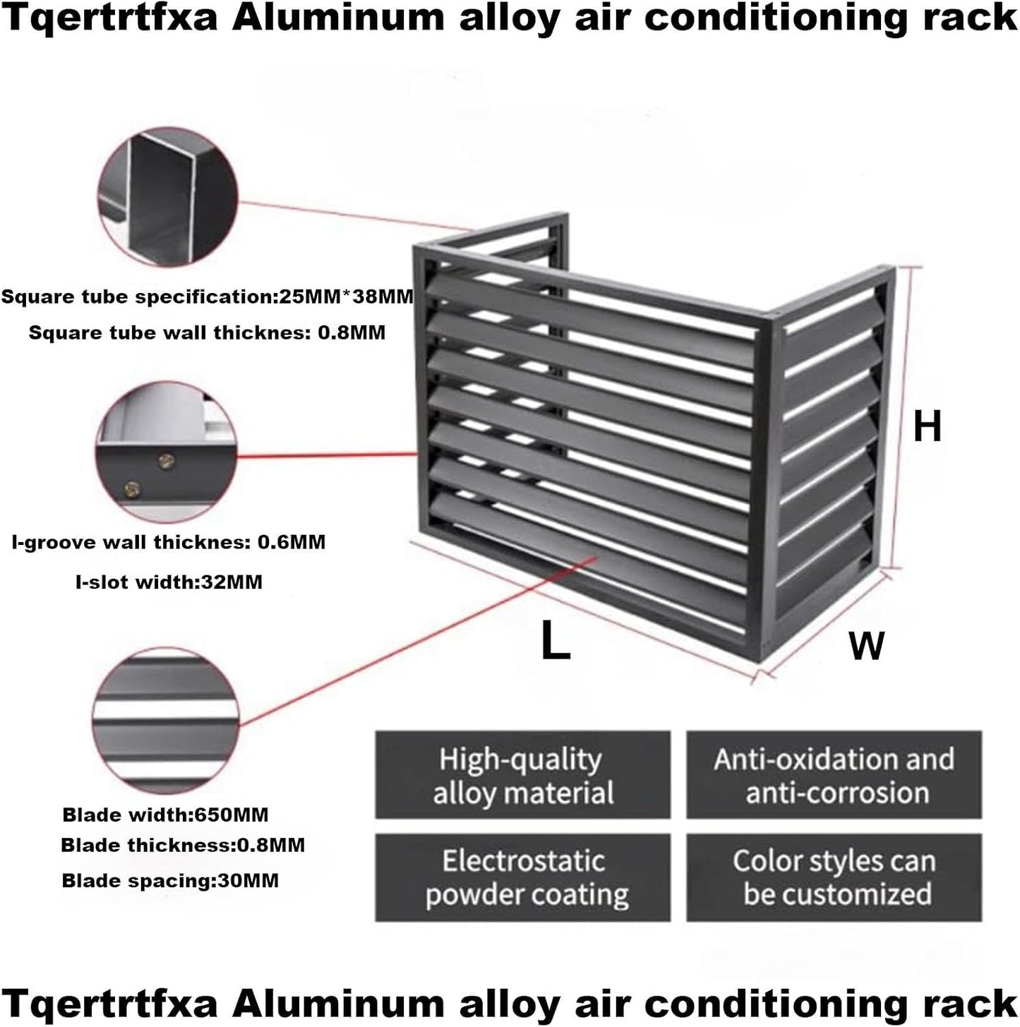 GENERIC Housse En Aluminium Pour Climatiseur Extérieur – Protection De Pompe à Chaleur Avec Clôture D'installation Facile Pour Une Résistance Aux Intempéries Et Une Durabilité Accrue
