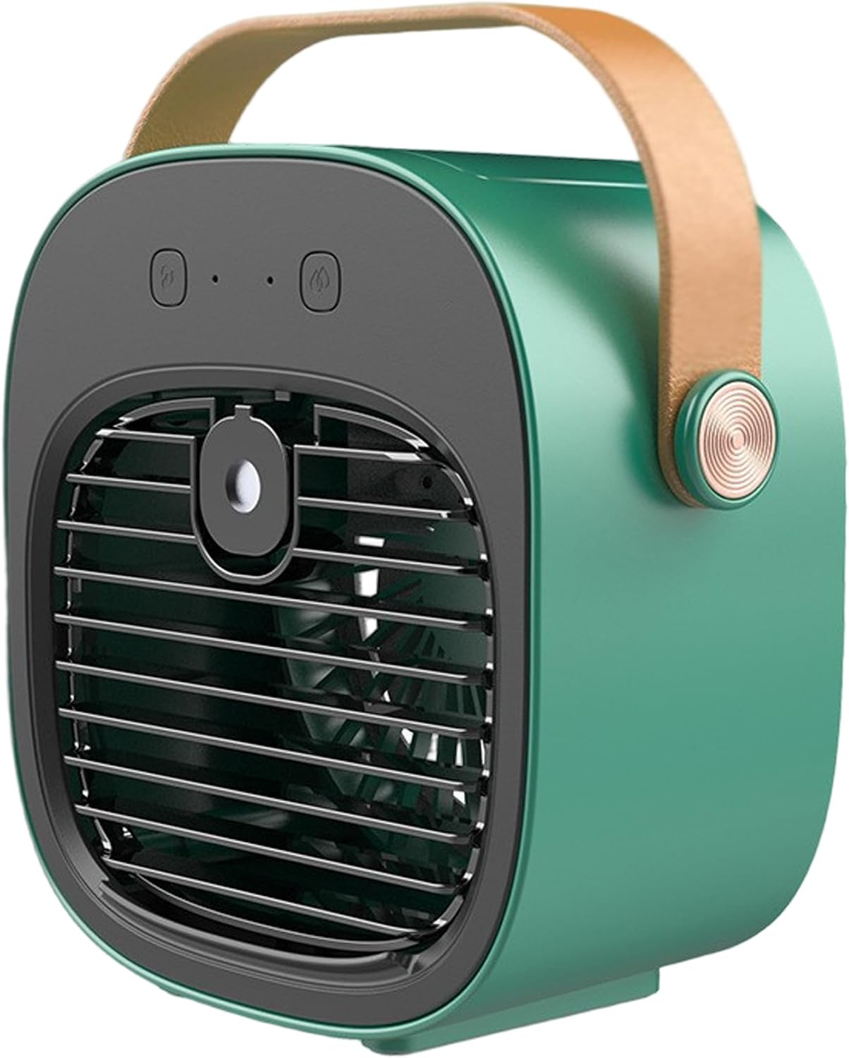 Climatiseur De Voiture, Ventilateur De Refroidissement Personnel à 3 Vitesses Avec Humidificateur, Climatiseur Portable Rechargeable Pour Bureau, Maison, Voiture - Blanc.