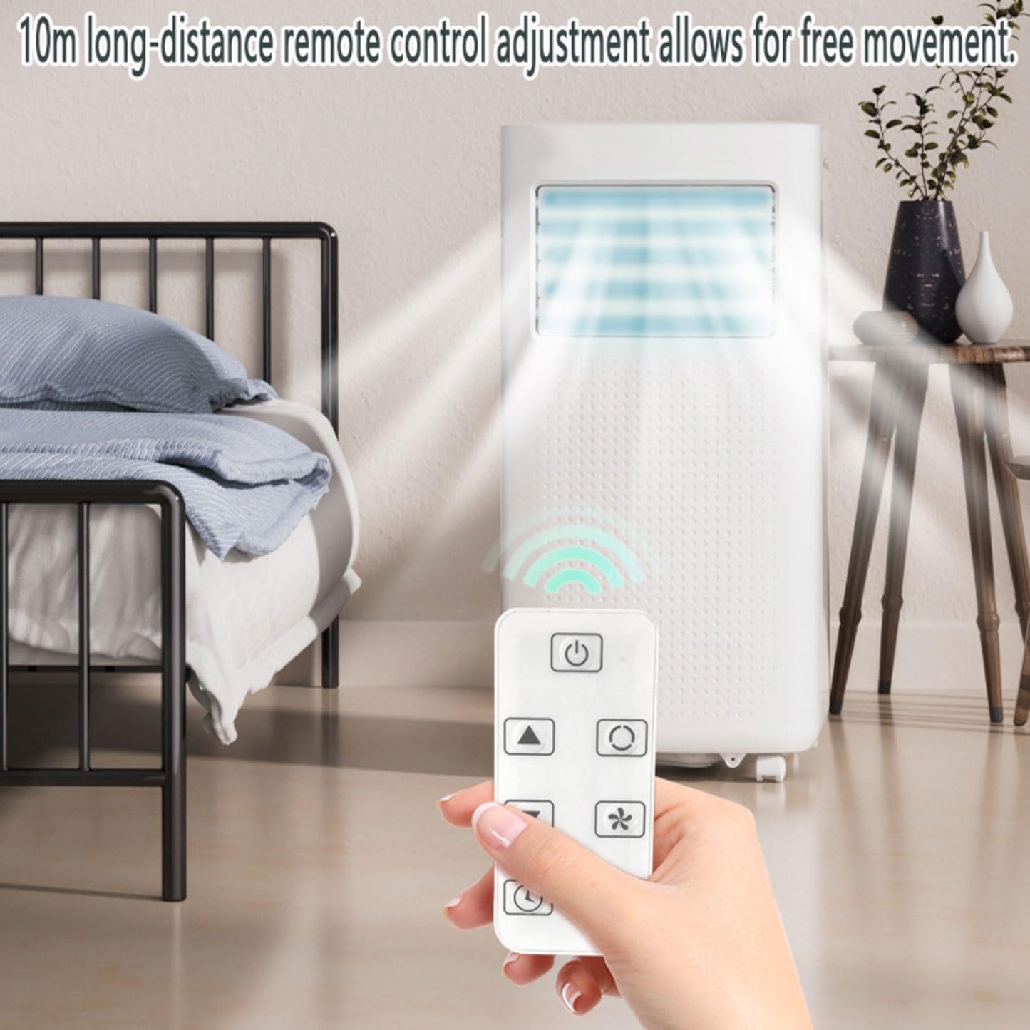 Climatiseur Portable Smart AC Unit Télécommande Déshumidificateur De Refroidissement Rapide Mode De Sommeil Silencieux Kit De Fenêtre De Minuterie 24H Inclus Pour Le Bureau à Domicile De Chambre à Cou