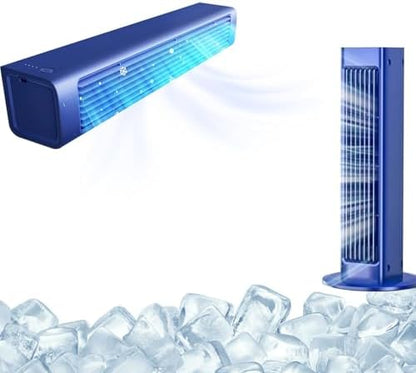 GENERIC 2025 Refroidisseur D'air, Ultra Silencieux Sans Lame Portable AC Avec Batterie Rechargeable, Ventilateur De Support Mural Efficace D'énergie Pour Le Refroidissement De La Maison De Bureau De Chambre