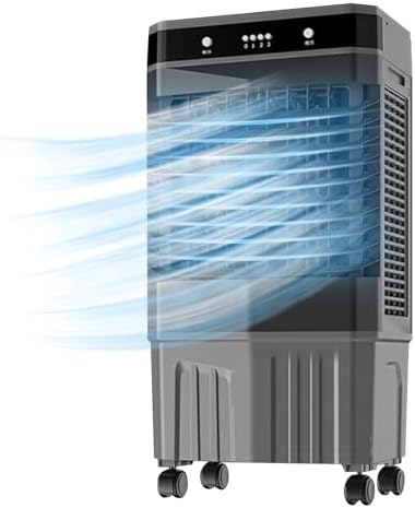 GENERIC Refroidisseur D'air évaporatif De Grande Capacité, Ventilateur De Refroidissement Portable Avec Paquets De Glace, Humidificateur De Brume 3-en-1 Pour Le Bureau à Domicile, Refroidisseur Oscillant De M