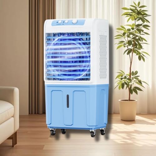 GENERIC Refroidisseur D'air Portable, 40L AC évaporatif Avec Télécommande, Ventilateur Industriel, 3 Vitesses, Oscillation à 120 °, Faible Bruit Pour L'utilisation Extérieure De Bureau à Domicile