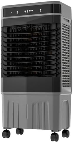 GENERIC Refroidisseur D'air évaporatif Portable, 3 Vitesses Et Modes Avec Télécommande, Réservoir 45L, Ventilateur Oscillant à 120 °, Mode Veille Silencieux Pour La Chambre, Bureau, Pas De Tuyau Nécessaire, F