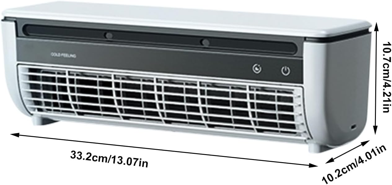 Générique Ventilateur Rafraîchisseur D'Air | Ventilateur D'Air Frais Pour Chambre à Coucher,Appareil De Ventilation Avec Fonction Chargeur Sans Fil Pour Usage Intérieur Extérieur Maison Voyage