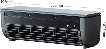  Wireless Charging Air Conditioner, 2025 Nouveau Climatiseur Mural Portable Sans Perçage, Climatiseur Mobile Avec 3 Vitesses & Télécommande, Refroidisseur D'air Pour Cuisine, Chambre (Noir)