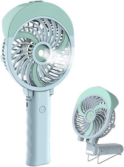  HandFan Ventilateur Brumisateur,Main Ventilateur D’Atomisation, Réservoir D'eau De 55 Ml,Ventilateur De Poche,mini Portatif Ventilateur Pliable USB Rechargeable Refroidisseur Voyage/Camping