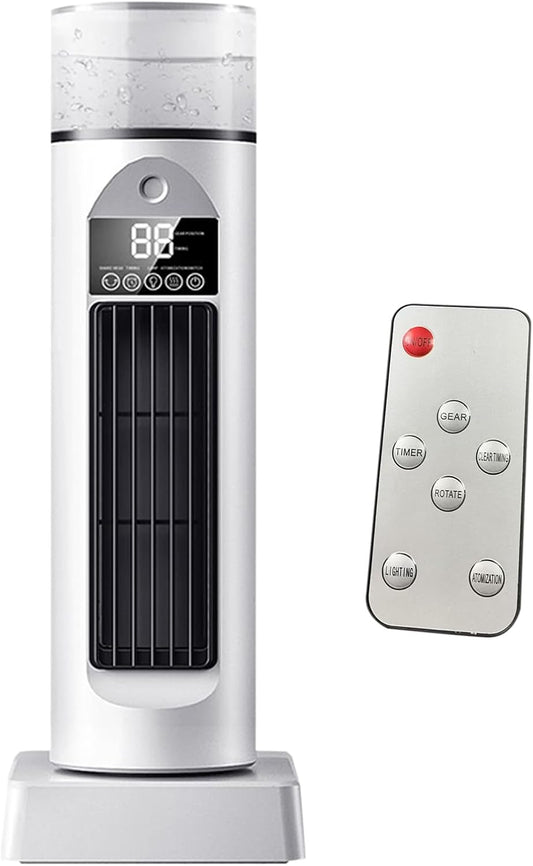  Ventilateur De Refroidissement Pour Climatiseur, Unité De Climatisation Avec Affichage Numérique, Refroidisseur Oscillant Silencieux, 6 Vitesses, Avec Télécommande Et Réservoir D'eau, Minuterie De 6