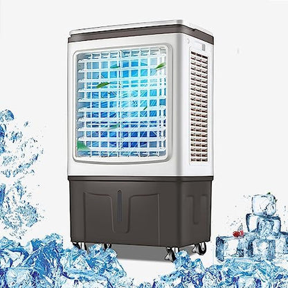 GENERIC Refroidisseur D'air Portable, Refroidisseur évaporatif à 3 Vitesses Avec Packs De Glace, Humidificateur Et Ventilateur Pour Le Bureau à Domicile.Caractéristiques Grand Réservoir, Mobilité Facile Et La