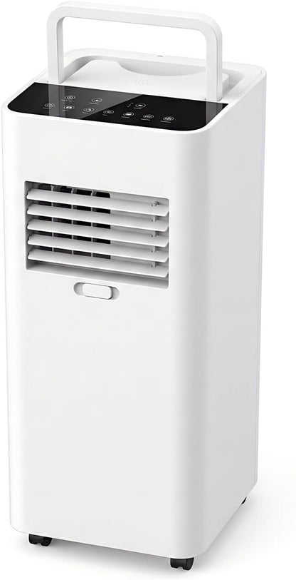  7000 BTU Climatiseur Portable Pour Grandes Pièces Et Chambres Jusqu'à 300 Sq.Ft Ultra Silencieux 30dB Smart AC Unit Ventilateur De Refroidissement Avec Ventilateur De Déshumidificateur Mode De Sommeil