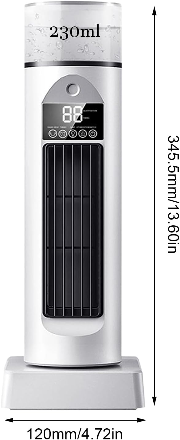  Ventilateur De Refroidissement Pour Climatiseur, Unité De Climatisation Avec Affichage Numérique, Refroidisseur Oscillant Silencieux, 6 Vitesses, Avec Télécommande Et Réservoir D'eau, Minuterie De 6