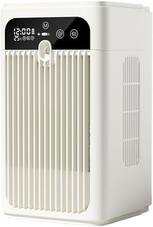  Refroidisseur D'air Portable Avec Minuterie Intelligente, 500 Ml Pour Mini Climatiseur Mobile, Double Ventilateur Silencieux De 3000 MAh, Utilisé Pour La Maison, Le Bureau, La Cuisine