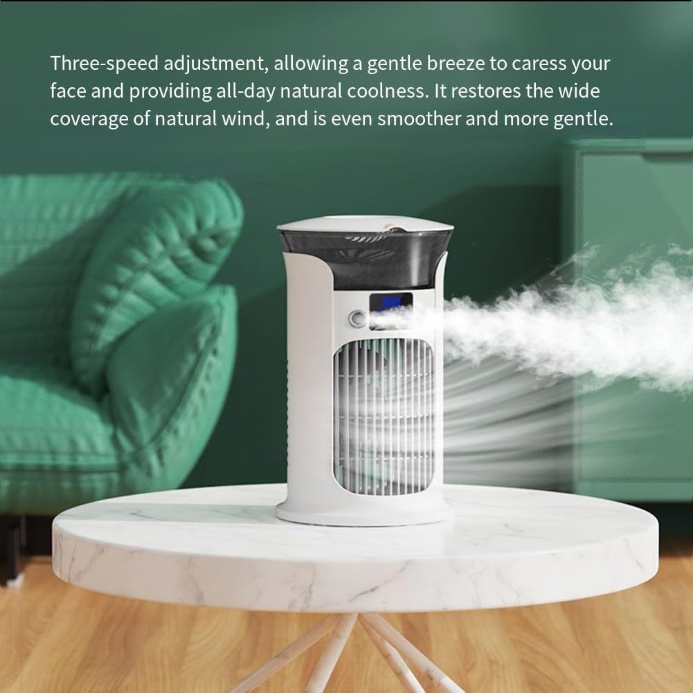  Climatiseurs Mobiles Portables, Ventilateur De Refroidissement Portable Avec Brume De Refroidissement 880 Ml, Réservoir D'eau De 880 Ml, 3 Réglages De Vitesse, Refroidisseur D'air Pour La Maison Et Le