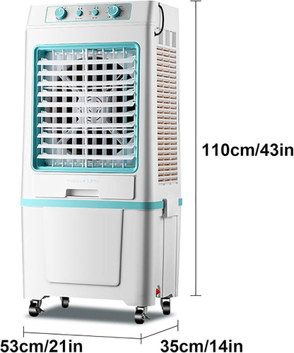 Climatiseur Mobile, Refroidisseur D'air 3 En 1, Réservoir De 40 L, 4 Packs De Glace, 3 Modes Et 3 Vitesses, Climatiseur Mobile Sans Evacuation, 110 Cm
