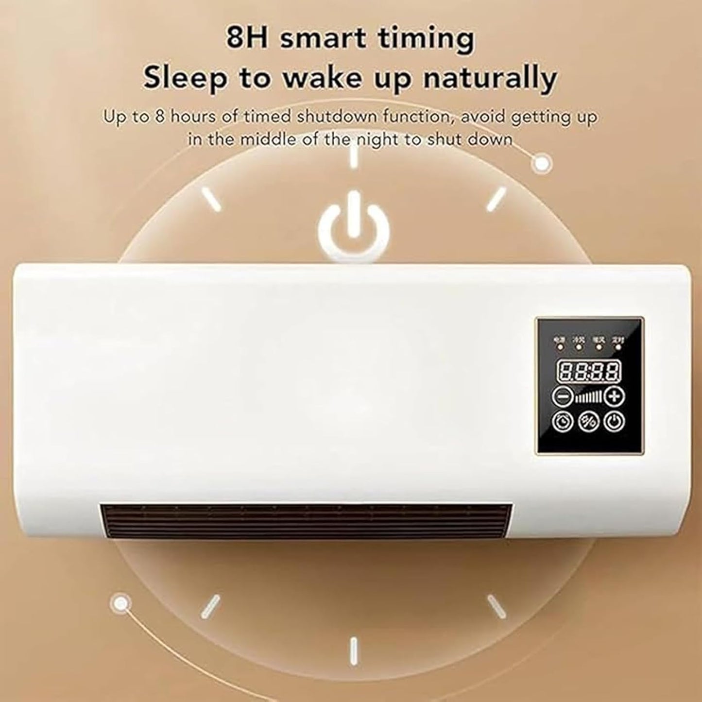  Circulateur D'air, Fonctions D'air, De Chauffage Et De Ventilateur Mobiles Muraux Portables, Fixés Au Mur Avec Télécommande For La Maison, Le Bureau(A)