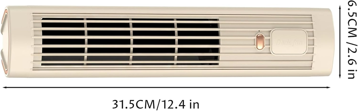  Climatiseur à Chargement Sans Fil, Ventilateur De Refroidissement Portable 2 En 1 Silencieux Avec 3 Vitesses, Climatiseur Rechargeable Par USB Pour Chambre à Coucher, Bureau, Maison, 30, 5 Cm, Marron
