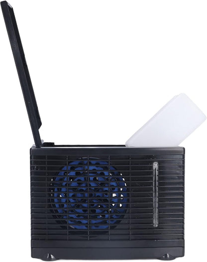  Climatiseur Portable 12V, Ventilateur Brumisateur Compact, 35W Faible Consommation Électrique, Réservoir D’Eau Froide - Fonctionnement Silencieux, Refroidissement Rapide,