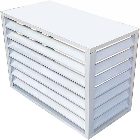 GENERIC Housse De Protection En Aluminium Pour Unité De Climatisation Extérieure - Protection Contre Les Intempéries - Pour Pompe à Chaleur - Équipement Extérieur - Grille De Protection Pour Climatiseur