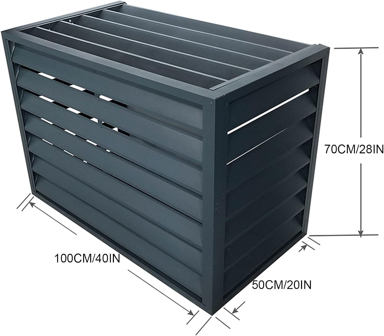 GENERIC Housse De Protection En Aluminium Pour Climatiseur – Protection Contre Le Condensateur – Résistant Aux Intempéries – Matériau Extérieur Pour Utilisation En Intérieur/extérieur
