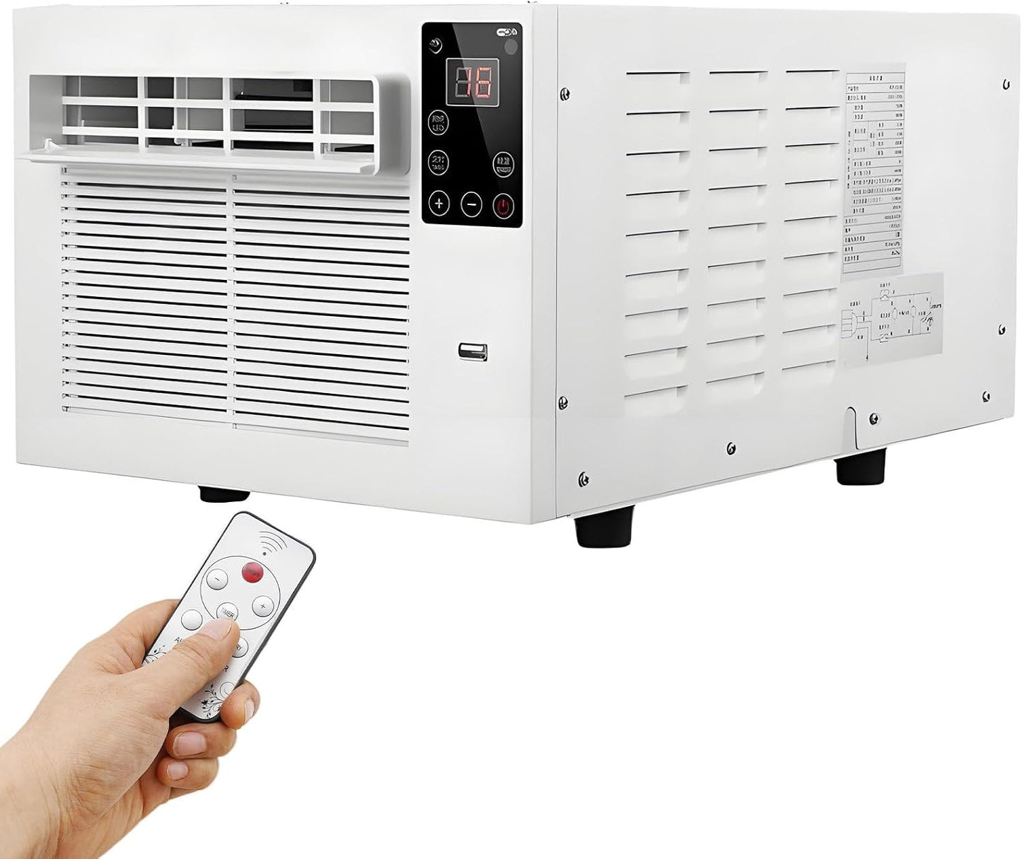 GENERIC Climatiseur Portable, Déshumidificateur à Refroidissement Rapide Pour Chambre à Coucher, Cuisine, Maison De Location, Dortoir, Sans Unité Extérieure, Moustiquaire Incluse