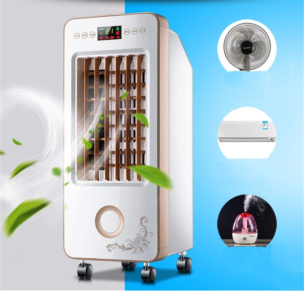  Portatif Climatiseur Mobile Silencieux Ventilateur Fans Humidificateur Air Frais De Minuterie 8 Heures 3 Vitesses Avec Fonction Refroidissement Bureau (Contrôle à Distance)