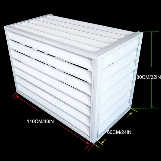 GENERIC Housse De Climatiseur En Aluminium Résistant Aux Intempéries – Unité Extérieure Ion, Bouclier De Condensateur Pour Intérieur/extérieur, Dissimulation De Clôture