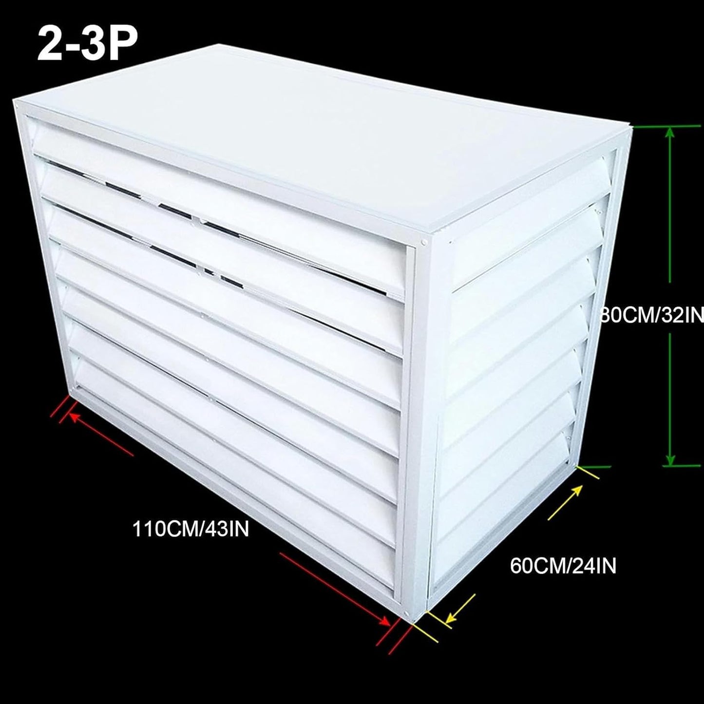  Mini Couvercle En Aluminium Pour Climatiseur, Protection De L'unité De Pompe à Chaleur Extérieure, Housse Résistante Aux Intempéries Pour Système Mini Split, S'adapte à La Plupart Des Climatiseurs