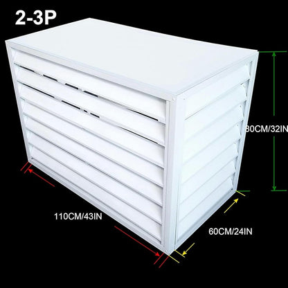  Mini Couvercle En Aluminium Pour Climatiseur, Protection De L'unité De Pompe à Chaleur Extérieure, Housse Résistante Aux Intempéries Pour Système Mini Split, S'adapte à La Plupart Des Climatiseurs
