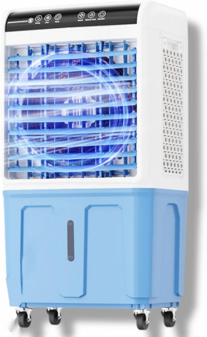 GENERIC Refroidisseur D'air évaporatif 3 En 1, Ventilateur Portable De Réservoir De 40L Avec écran LED, 3 Vitesses, Oscillation à 120 °, Fonctionnement Silencieux Pour Le Bureau à Domicile, Solution De Refroi