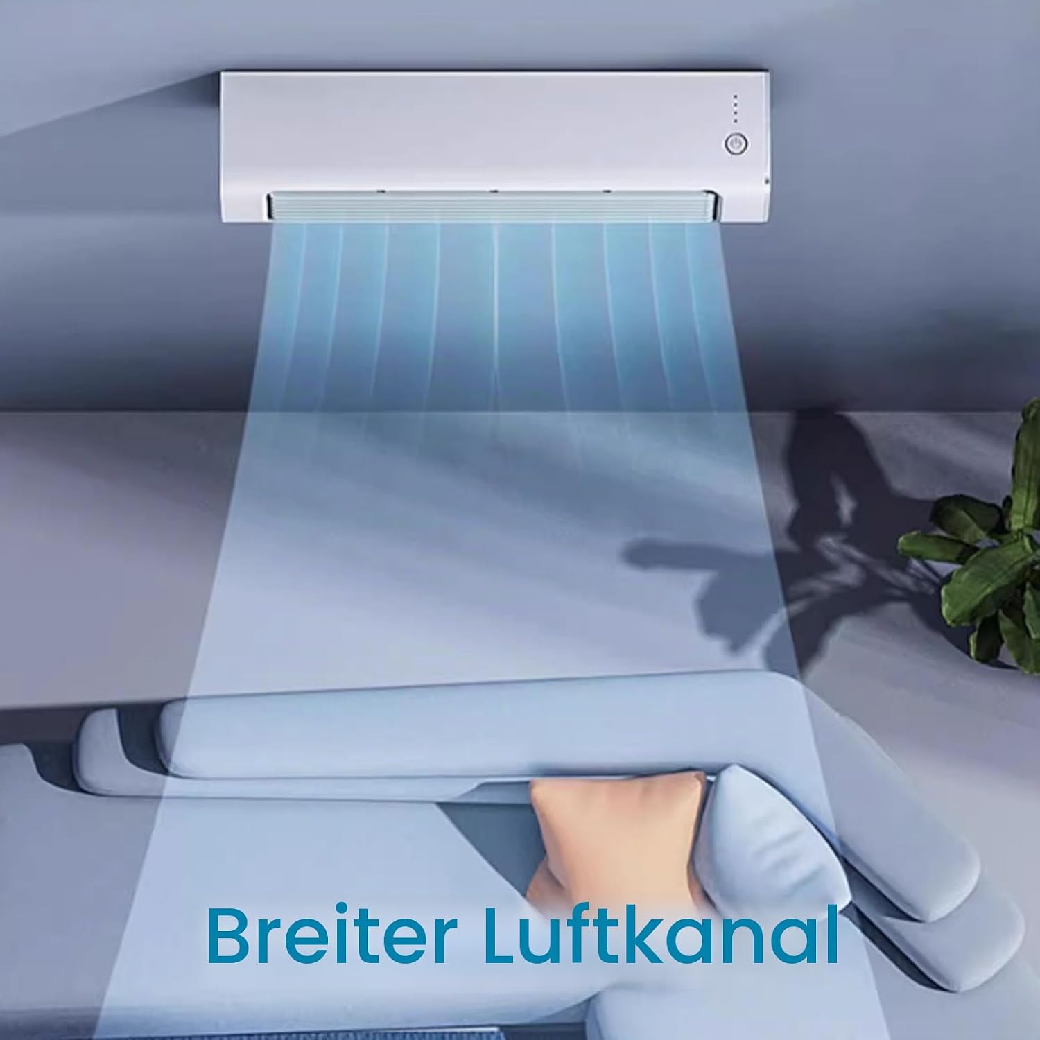  Climatiseur Mural Portable Avec Télécommande 3 Vitesses Oscillation Pour Bureau à Coucher Aucun Montage De Fenêtre Requis Ventilateurs Compacts Silencieux