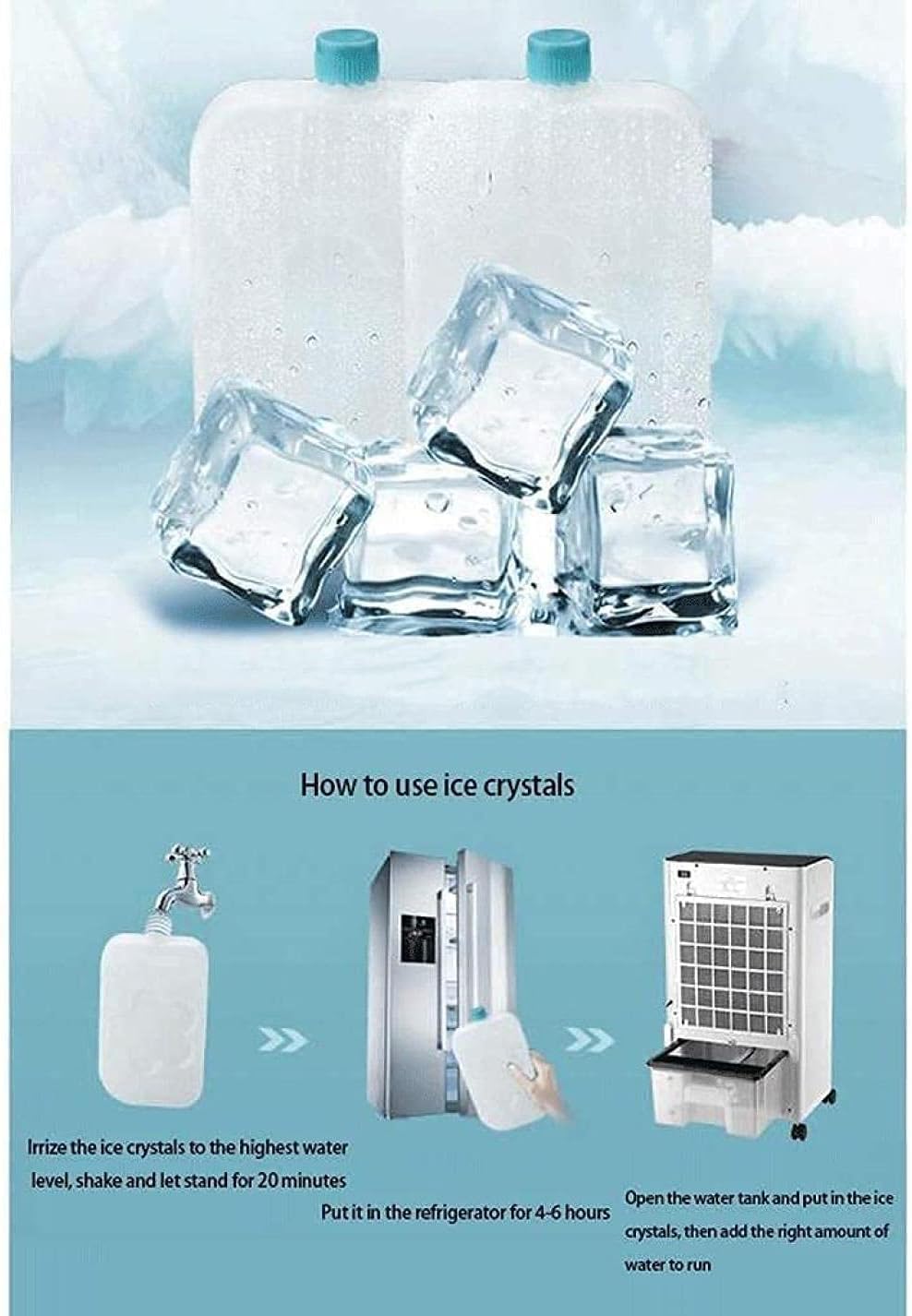  Unité De Climatisation Pour La Maison, Ventilateur De Refroidissement Silencieux Et Silencieux à économie D'énergie, Ventilateur De Refroidissement Mobile/humidificateur/purificateur D'air Pour Chamb