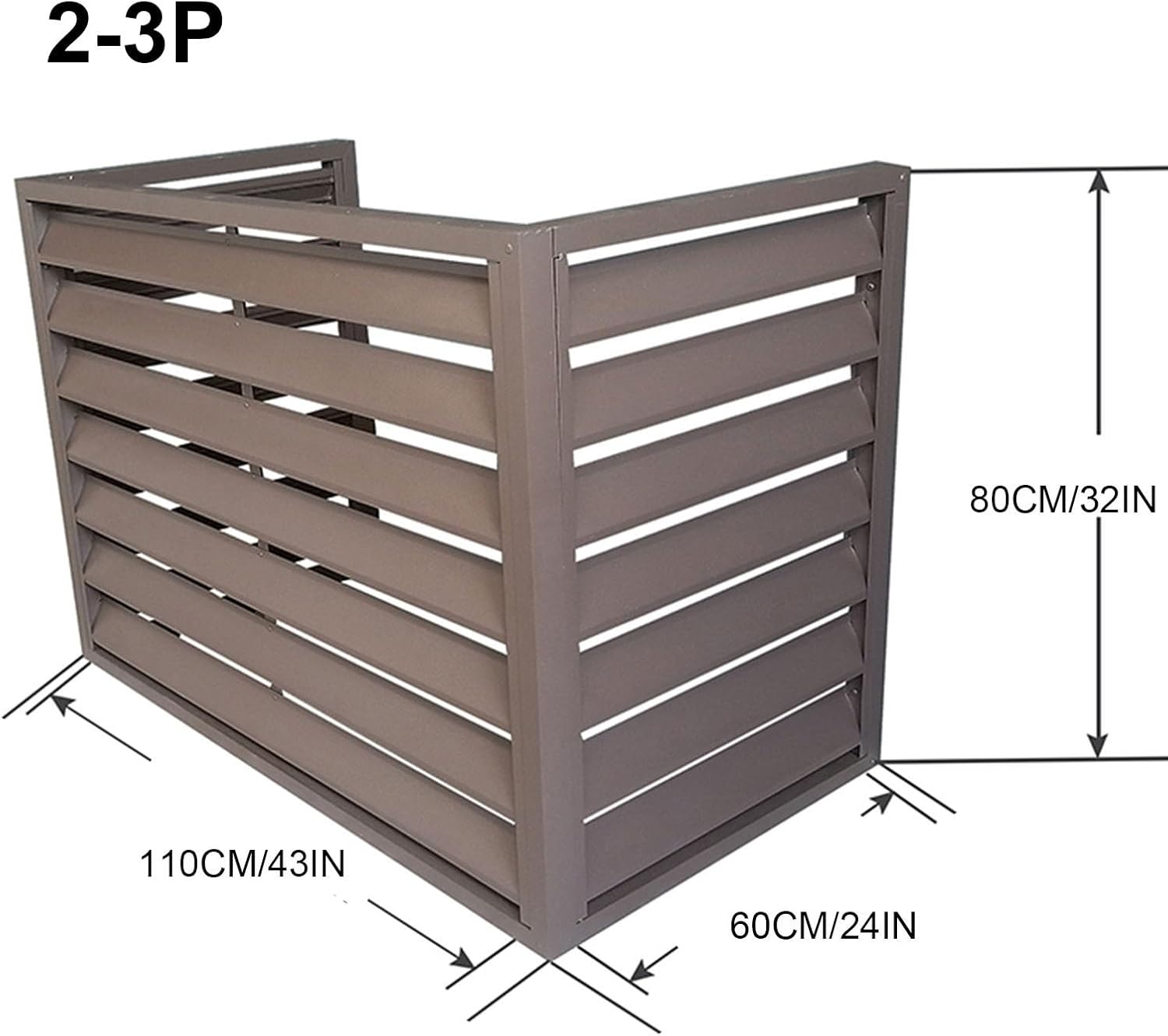  Housse De Protection Pour Climatiseur Extérieur – Housse De Protection Imperméable Pour Unités Extérieures Résistante Aux Intempéries – Cacher L'unité AC Avec Design élégant De Clôture, Ajustement