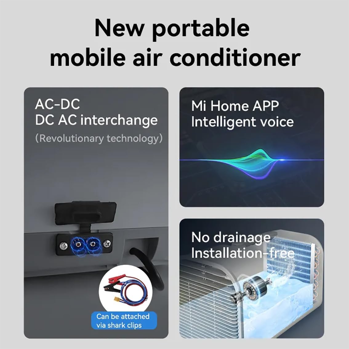  Mini Climatiseur Portable De Camping 420W - AC-DC DC AC, Conception Portable Pour Tentes, Camping-Cars, Voitures - Climatiseur Énergétique