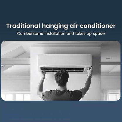  Générique Ventilateur Rafraîchisseur D'Air | Ventilateur D'Air Frais Pour Chambre à Coucher,Appareil De Ventilation Avec Fonction Chargeur Sans Fil Pour Usage Intérieur Extérieur Maison Voyage