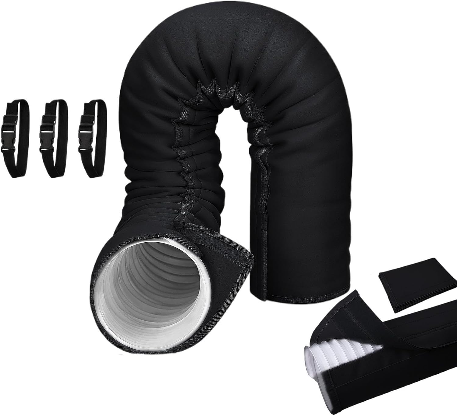  Gaine Isolante Climatisation,Protection Pour Climatiseur Portable, Résistant UV Et Anti-Poussière, Manchon Flexible Isolant Anti-Poussière Pour Refroidissement, Entretien, Protection Intérieure