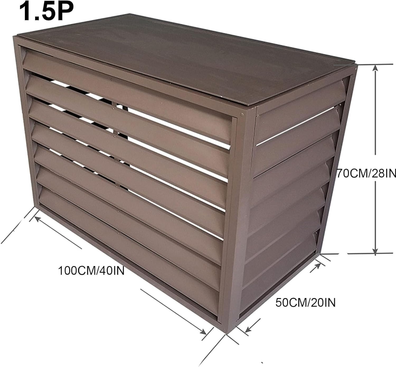 GENERIC Housse En Aluminium Pour Pompe à Chaleur Et Climatisation – Protection Extérieure Divisée, Réduction Du Bruit, Support D'étagère Pour Plantes, Housse De Climatiseur Résistante Aux Intempéries Pour