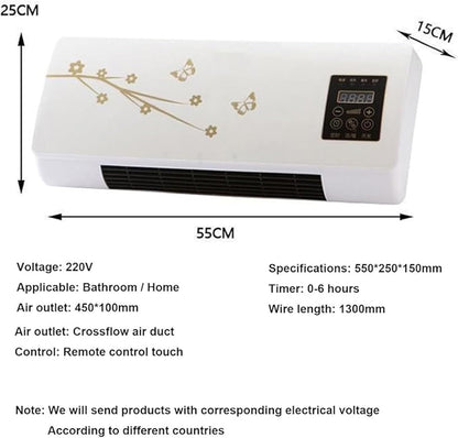  Circulateur D'air, Fonctions D'air, De Chauffage Et De Ventilateur Mobiles Muraux Portables, Fixés Au Mur Avec Télécommande For La Maison, Le Bureau(A)