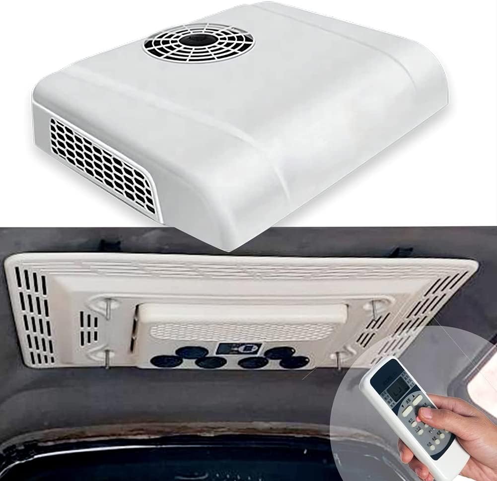 Climatiseur Pour Camping-Car, Climatiseur Pour Camping-Car 12 V/24 V Cc, Climatiseur De Toit Pour Camping-Car, Climatiseur De Stationnement Électrique, Refroidissement Uniquement, Autonomie De 8 Heure