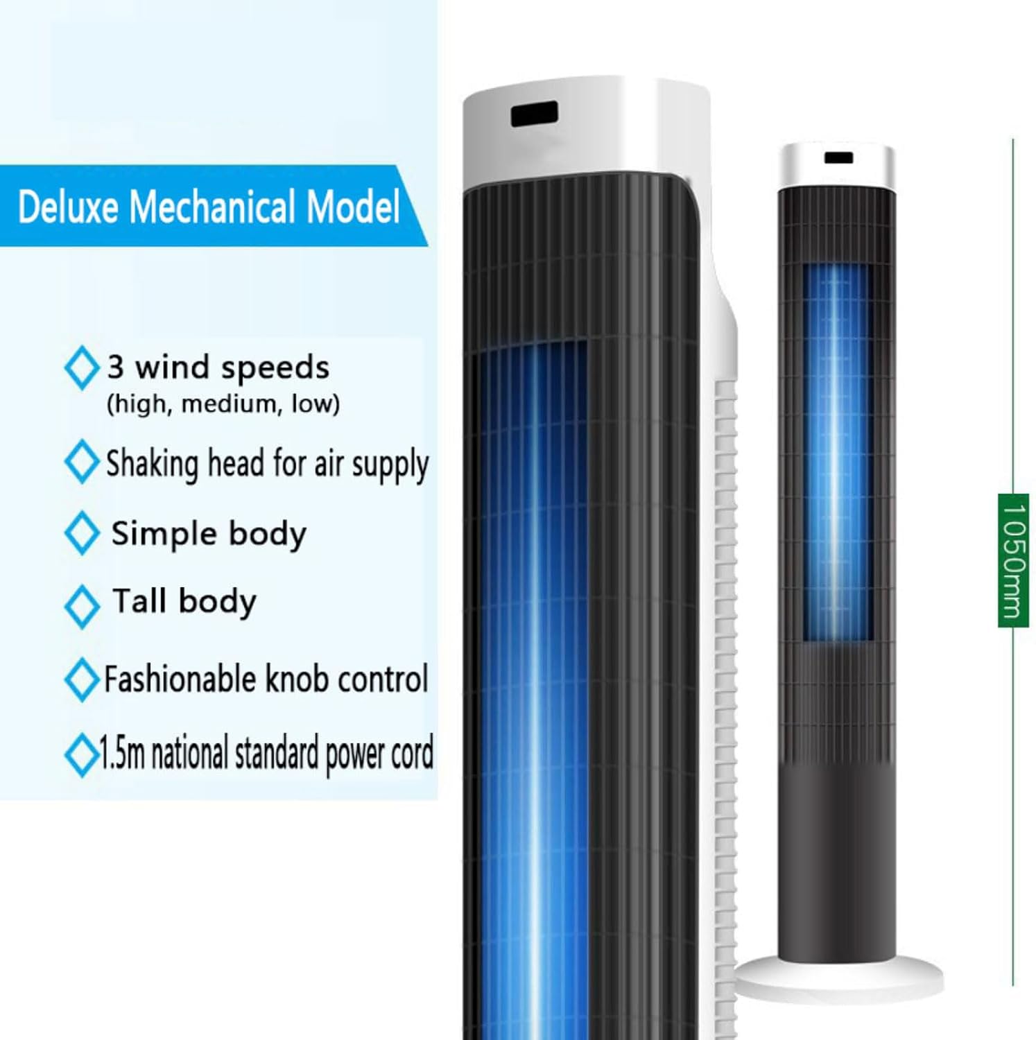 GENERIC Climatiseur Portable 3 En 1 : Refroidisseur D'air Par Évaporation, Ventilateur Tour Oscillant À 80°, 3 Vitesses, Minuterie 7 Heures, Ventilateur Silencieux, Circulateur D'air Pour La Maison