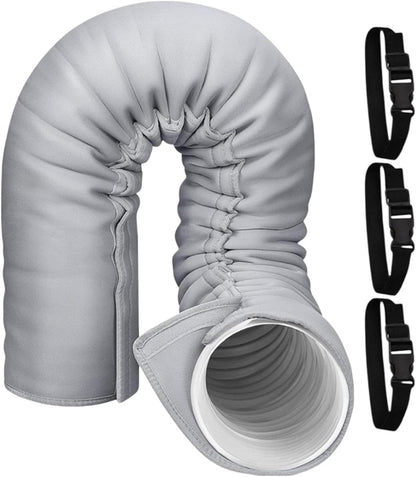  Isolation De Tuyau AC – Housse De Tuyau Portable Avec Sangles Réglables, Manchon D'isolation Thermique | Enveloppe économe En énergie Pour De Climatiseur De Fenêtre Dans La Maison, Garage,