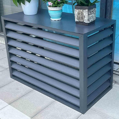 GENERIC Housse De Climatiseur D'extérieur Résistante Aux Intempéries – Barrière Décorative En Aluminium Pour La Protection De La Maison Des Unités De Climatisation – Bouclier Résistant Aux Intempéries