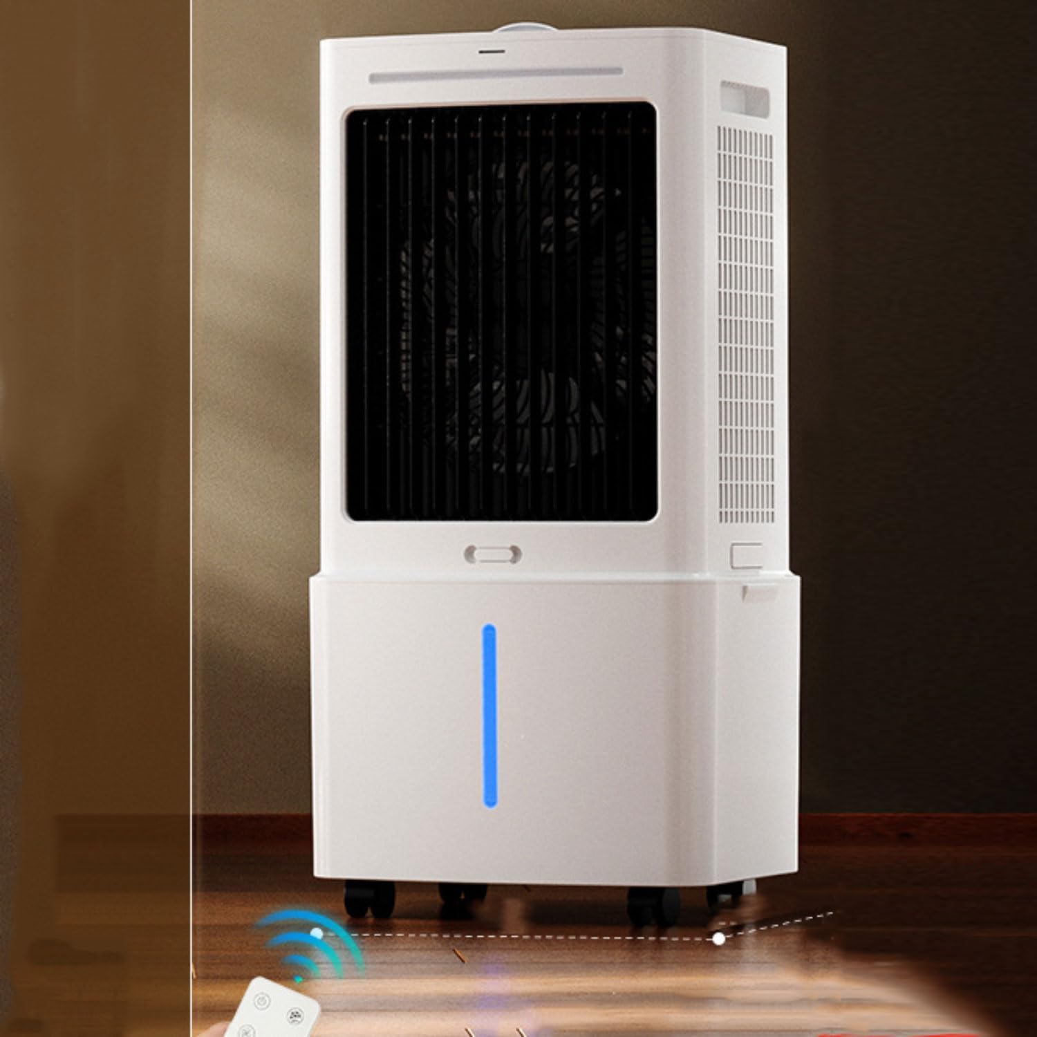 Refroidisseur Par évaporation Avec 3 Vitesses Ventilateur Portable Mobile Sans Évacuation Réservoir D’Eau 25L Minuterie12H Silencieux Climatiseur Mobile Portable Pour Appartement Chambre