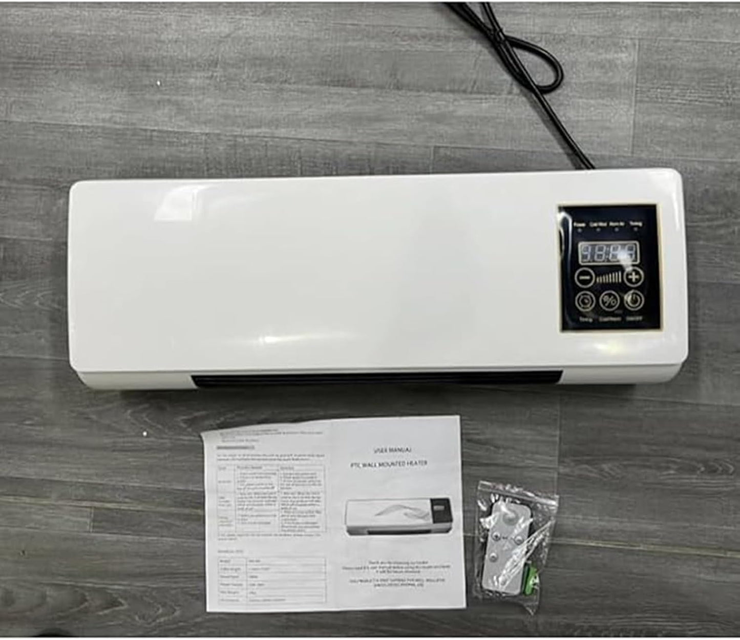  Circulateur D'air, Fonctions D'air, De Chauffage Et De Ventilateur Mobiles Muraux Portables, Fixés Au Mur Avec Télécommande For La Maison, Le Bureau(A)