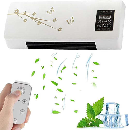  Climatisation Portable, Montage Mural 2 En 1, Air Mobile, électrique, Super Silencieux, Mini Système De Vent Naturel/Chauffage Split Avec Télécommande, Sans Canal, Pour Le Bureau à Domicile