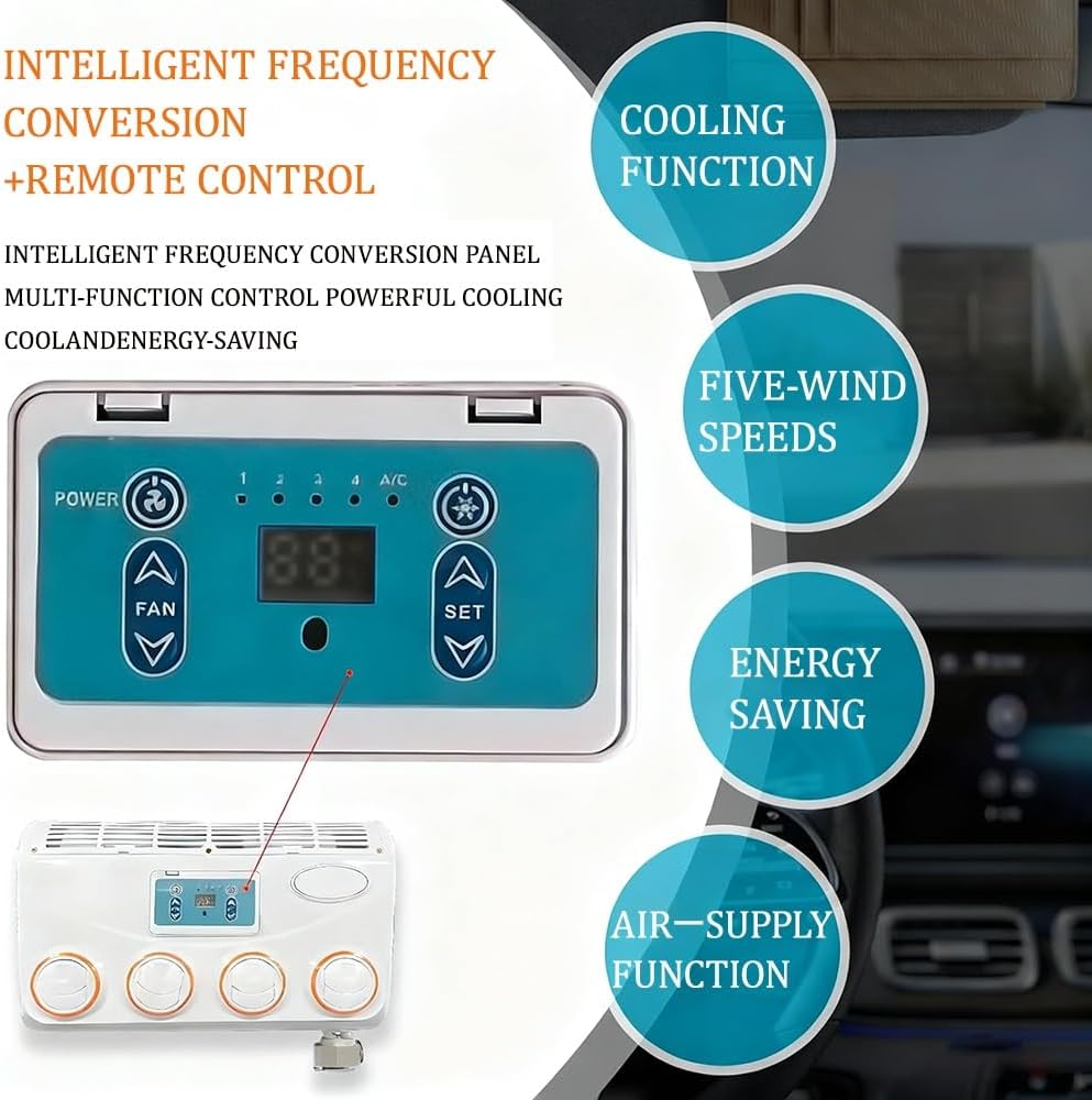  Refroidisseur De Climatiseur Portable Pour Véhicules VR | Installation Facile à Faible Bruit | Solution De Refroidissement De Voyage Et De Camping