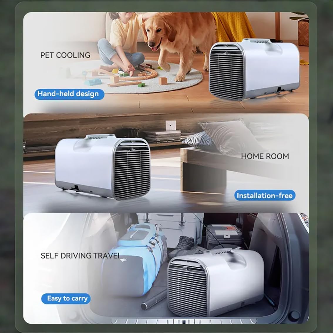  Mini Climatiseur Portable De Camping 420W - AC-DC DC AC, Conception Portable Pour Tentes, Camping-Cars, Voitures - Climatiseur Énergétique