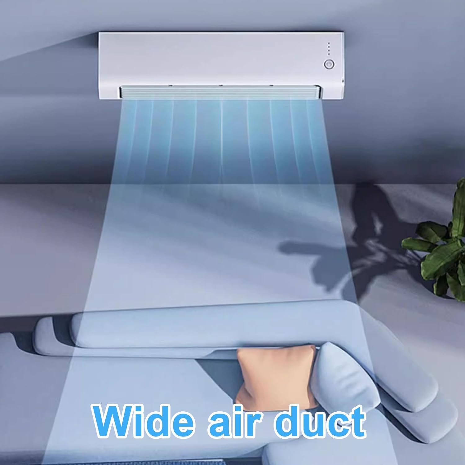  Ventilateur De Support Mural Sans Fenêtre Nécessaire, Circulateur D'air Sans Lame Portable Avec Télécommande, Système De Refroidissement De Bureau Silencieux Pour Le Dortoir De Bureau De Chambre à Cou