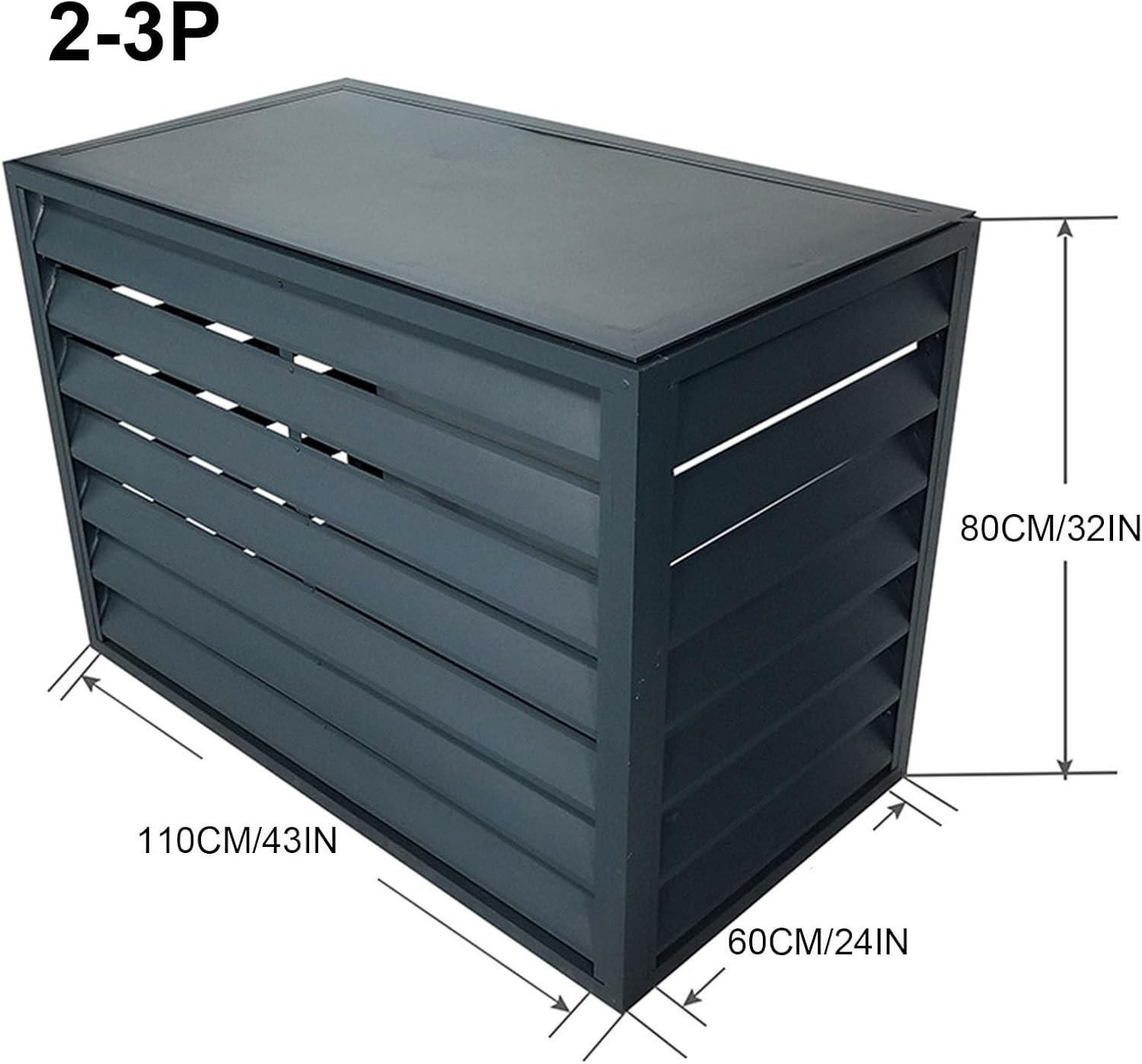 GENERIC Housse De Protection Pour Climatiseur Extérieur - Résistante Aux Intempéries - Clôture élégante Pour Dissimuler Le Climatiseur - Ajustement Universel Pour Tous Les Modèles